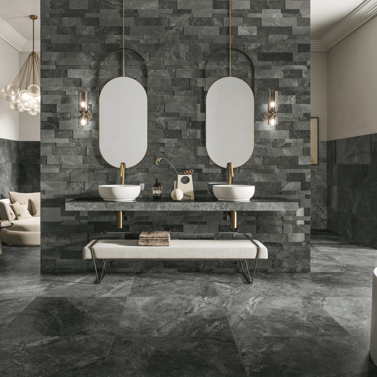 River Graphite 75 × 150